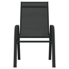 Stablebare hagestoler 4 stk svart textilene-stoff