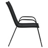 Stablebare hagestoler 4 stk svart textilene-stoff
