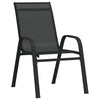 Stablebare hagestoler 6 stk svart textilene-stoff