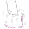Stablebare hagestoler 6 stk brun textilene-stoff
