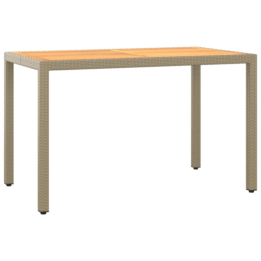 Hagespisegruppe med puter 5 deler polyrotting beige vidaXL