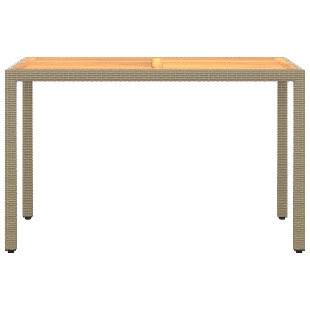 Hagespisegruppe med puter 5 deler polyrotting beige vidaXL