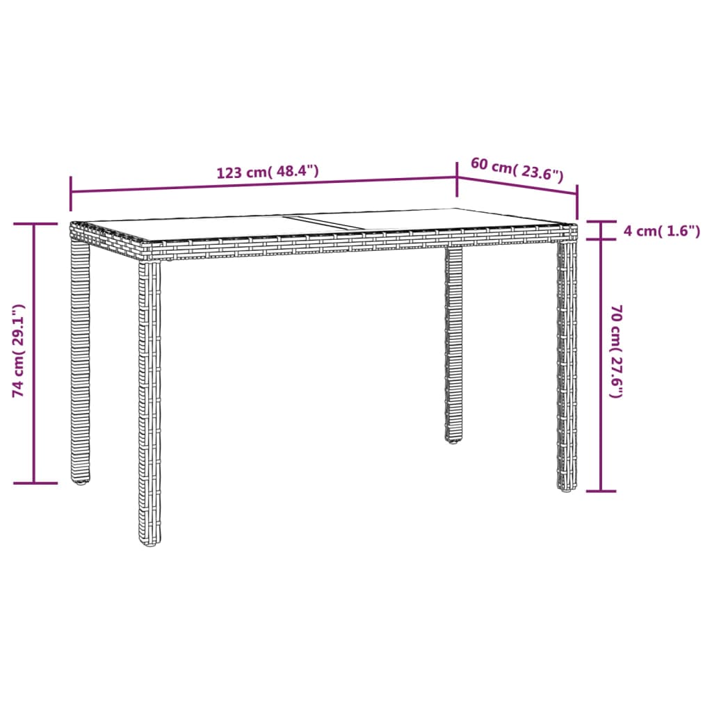 Hagespisegruppe med puter 5 deler polyrotting beige vidaXL