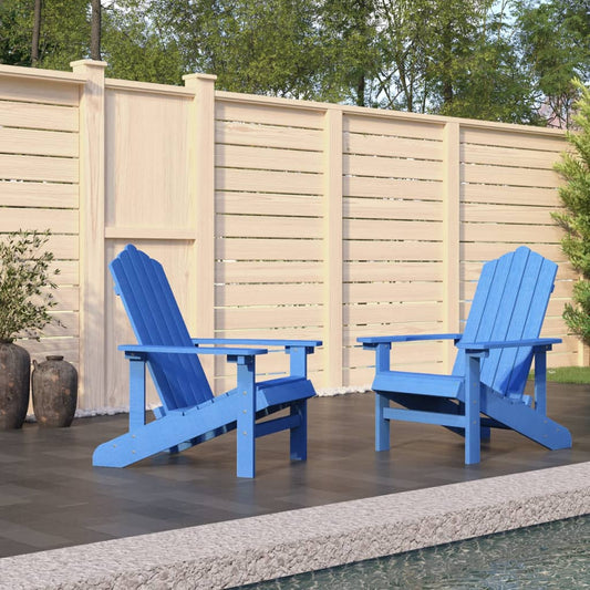 Adirondack hagestoler 2 stk HDPE marineblå vidaXL