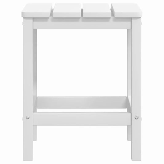 Adirondack hagestol med bord HDPE hvit vidaXL