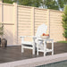 Adirondack hagestol med bord HDPE hvit vidaXL