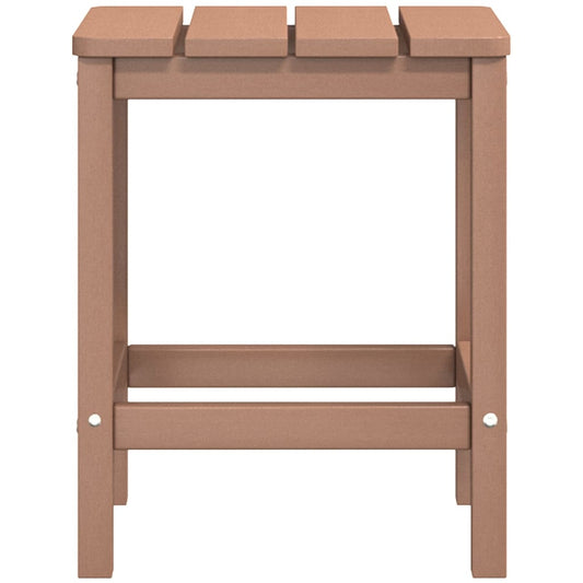 Adirondack hagestol med bord HDPE brun vidaXL