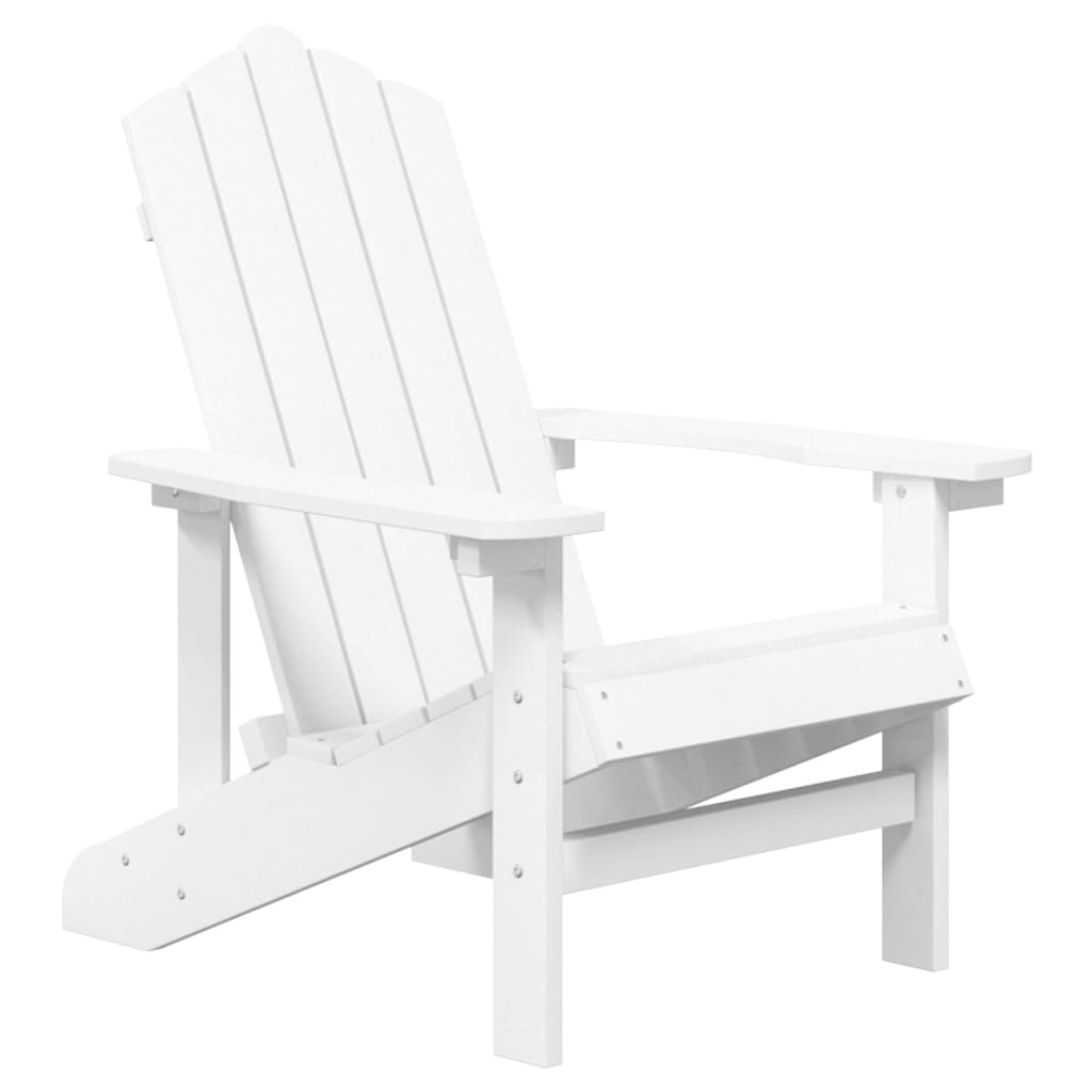 Adirondack hagestoler med bord HDPE hvit vidaXL