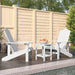 Adirondack hagestoler med bord HDPE hvit vidaXL