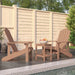 Adirondack hagestoler med bord HDPE brun vidaXL