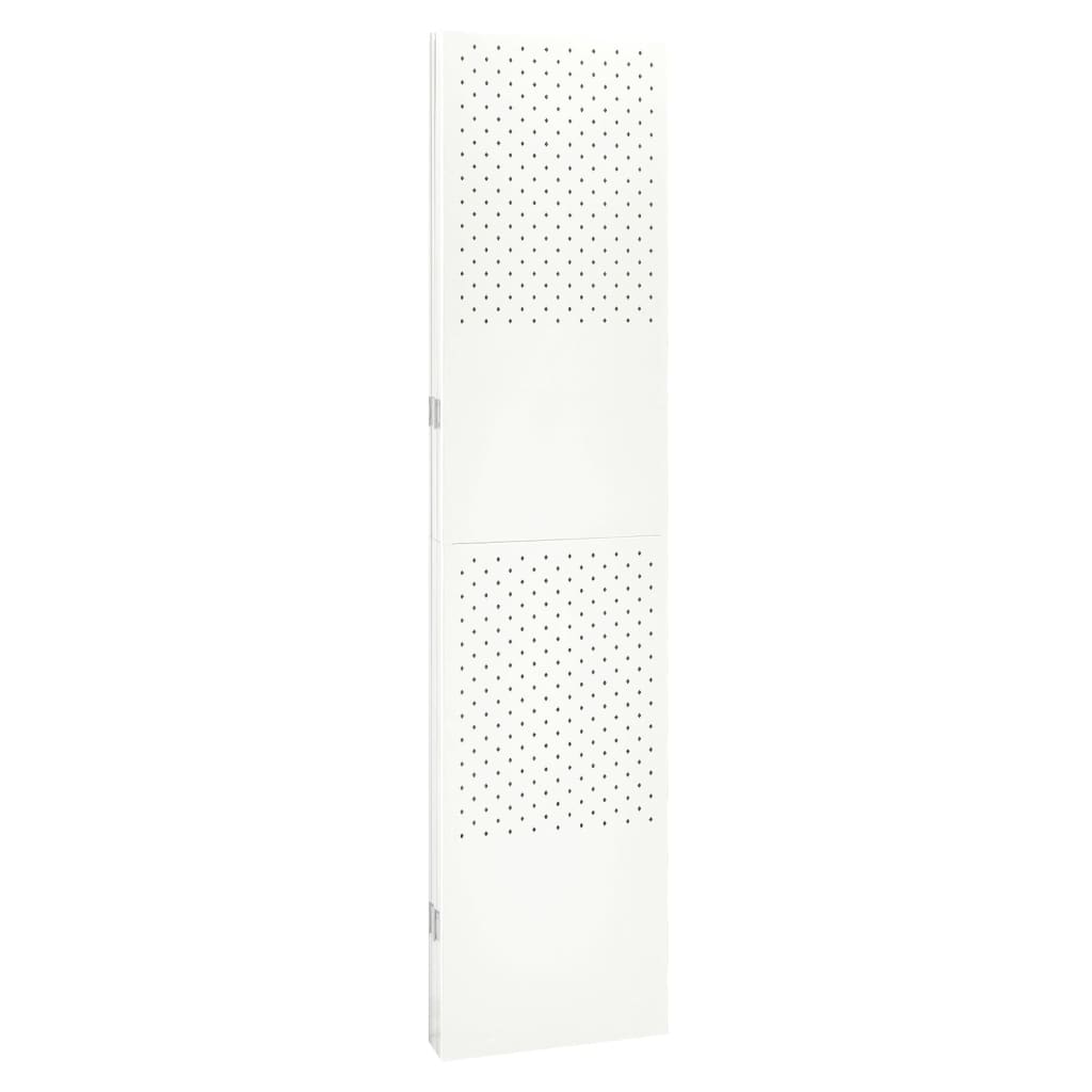 Romdeler 4 paneler 2 stk hvit 160x180 cm stål