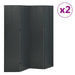 Romdeler 4 paneler 2 stk antrasitt 160x180 cm stål