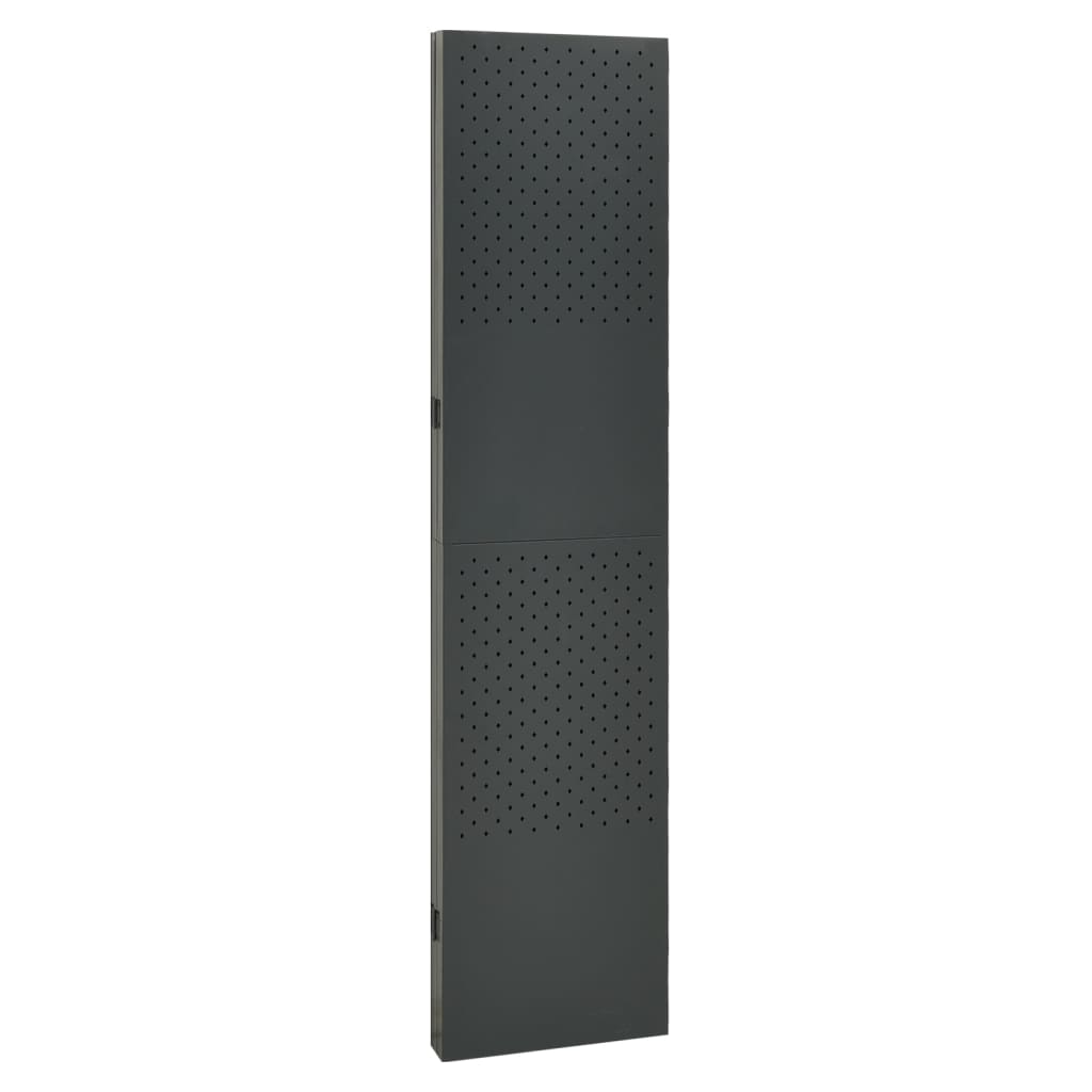 Romdeler 4 paneler 2 stk antrasitt 160x180 cm stål