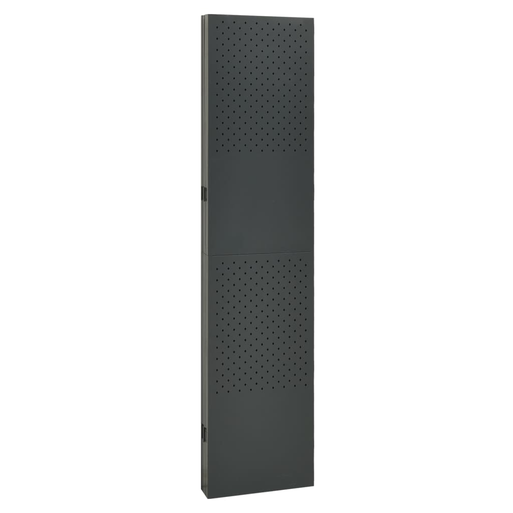 Romdeler 5 paneler 2 stk antrasitt 200x180 cm stål