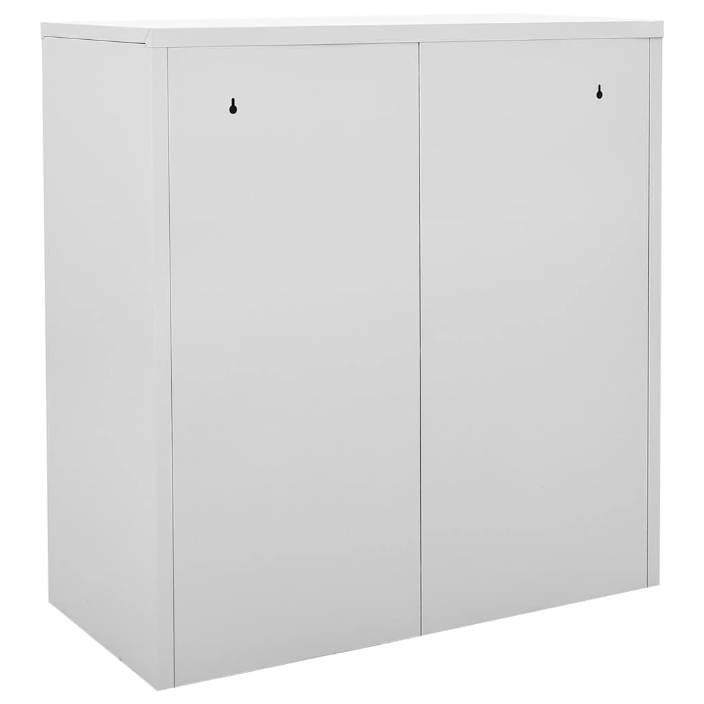 Oppbevaringsskap 2 stk lysegrå og rød 90x45x92,5 cm stål