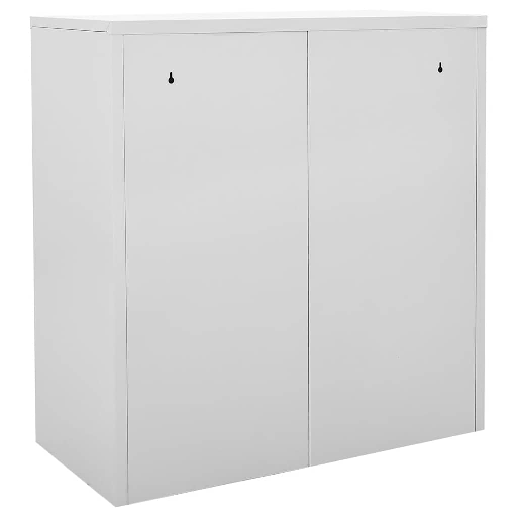 Oppbevaringsskap 5 stk lysegrå og rød 90x45x92,5 cm stål