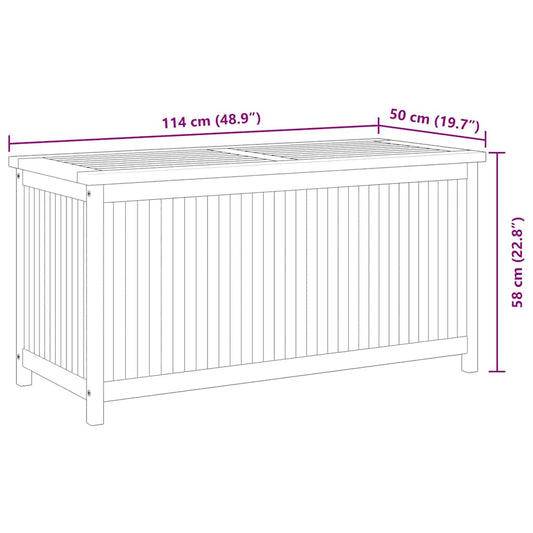 Hageboks 114x50x58 cm heltre teak vidaXL