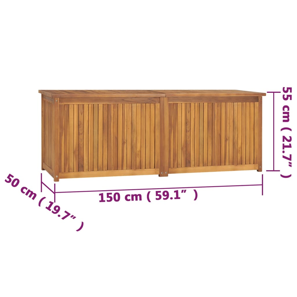 Hageboks 150x50x55 cm heltre teak