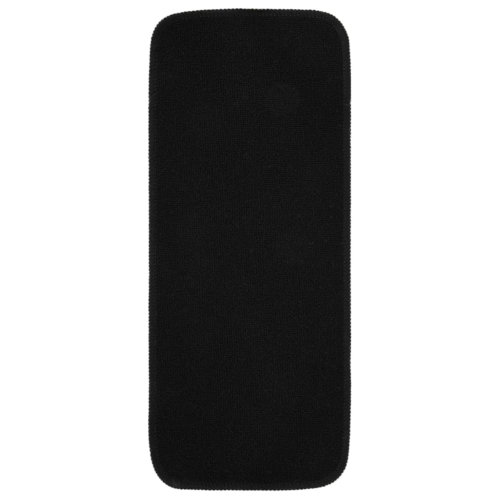 Sklisikre trappematter 15 stk 60x25 cm Svart rektangulær