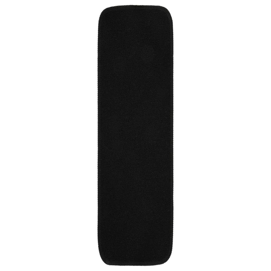 Sklisikre trappematter 15 stk 75x20 cm svart rektangulær