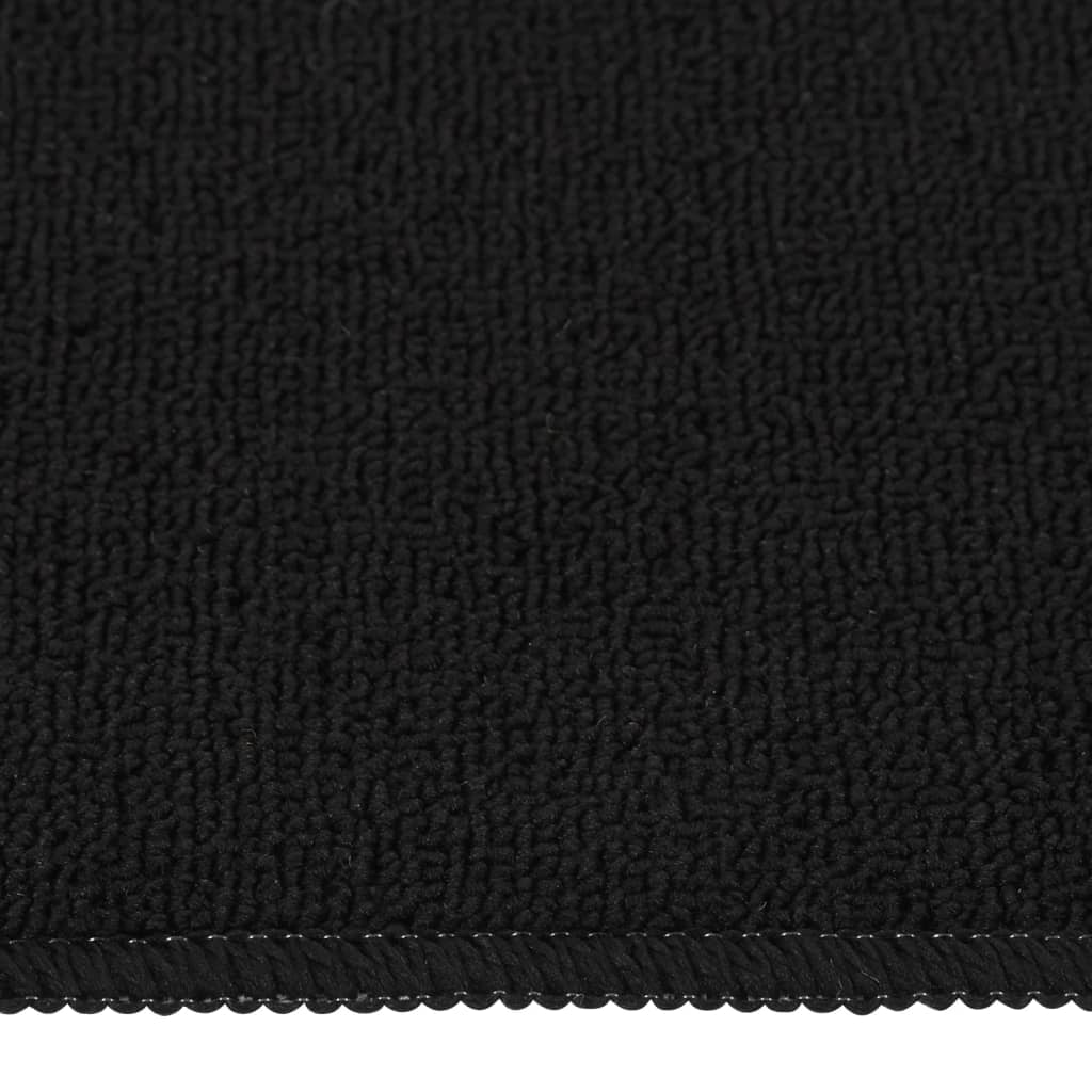 Sklisikre trappematter 15 stk 75x20 cm svart rektangulær