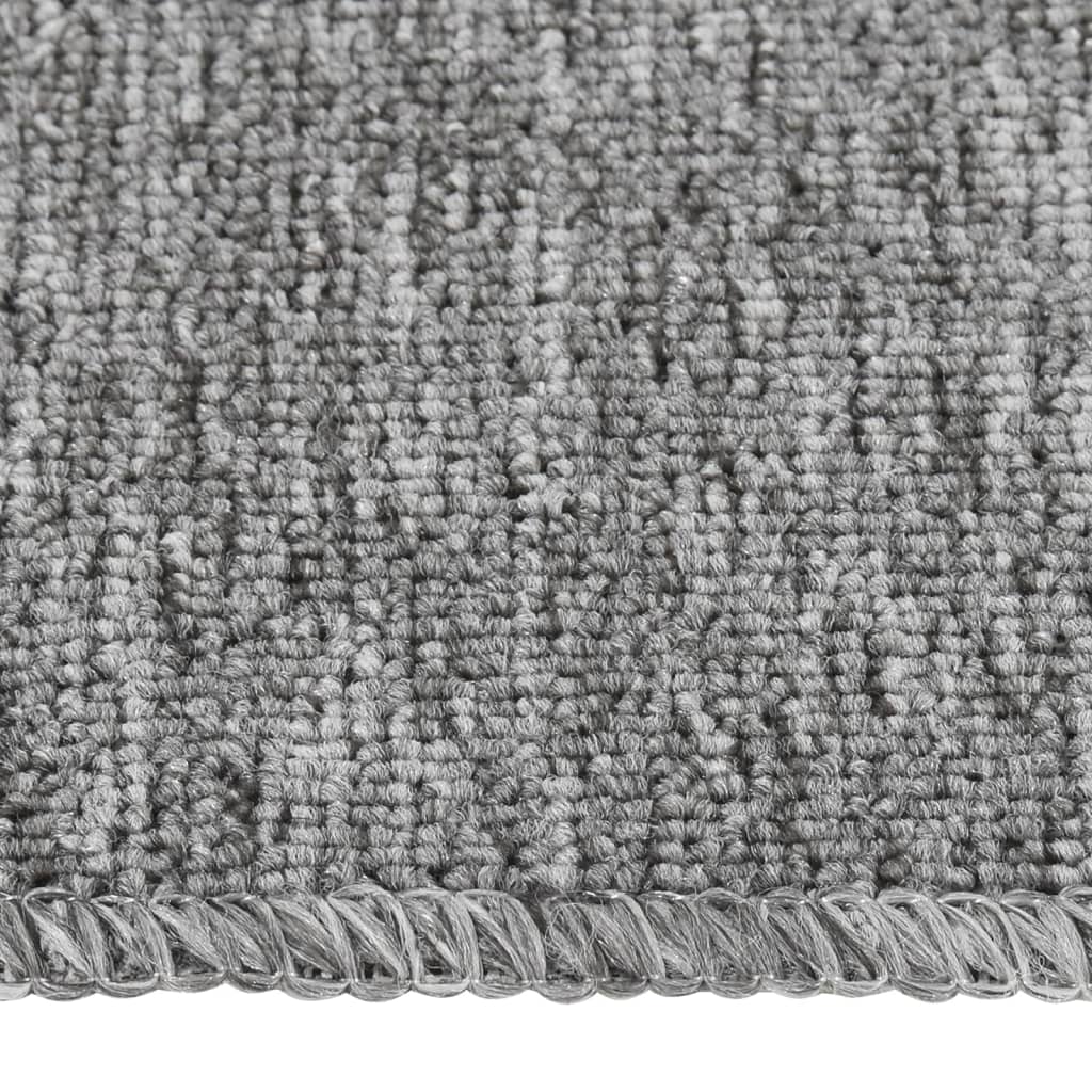 Sklisikre trappematter 15 stk 60x25 cm grå rektangulær