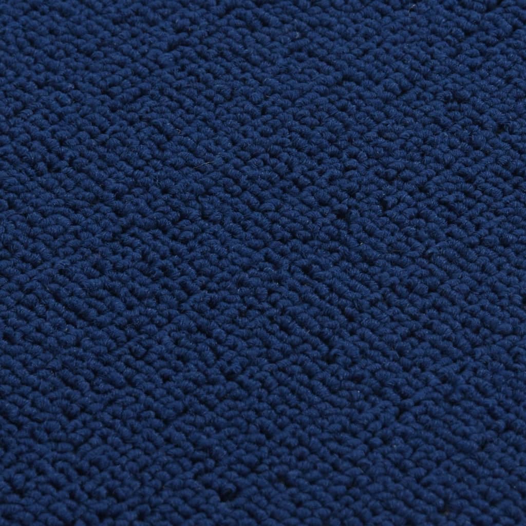 Sklisikre trappematter 15 stk 75x20 cm marineblå rektangulær