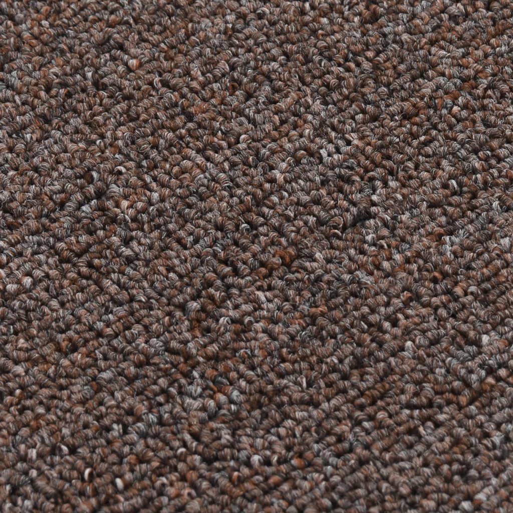 Sklisikre trappematter 15 stk 75x20 cm brun rektangulær