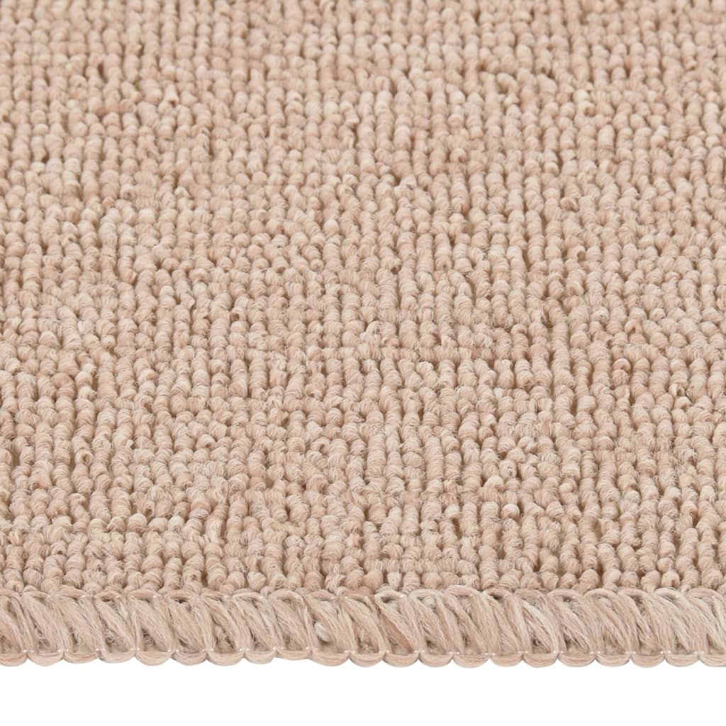 Sklisikre trappematter 15 stk 75x20 cm beige rektangulær