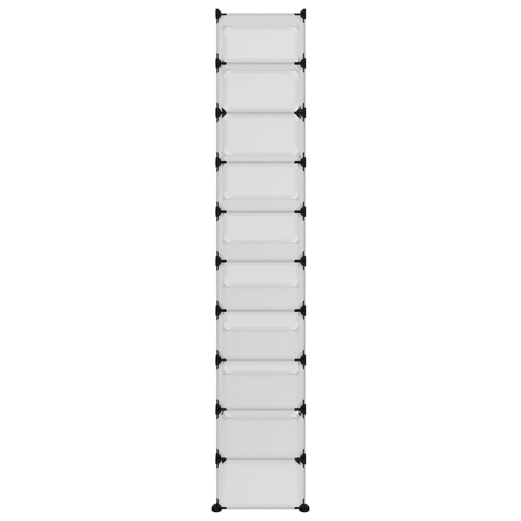 Skostativ gjennomsiktig 44x32x174 cm PP