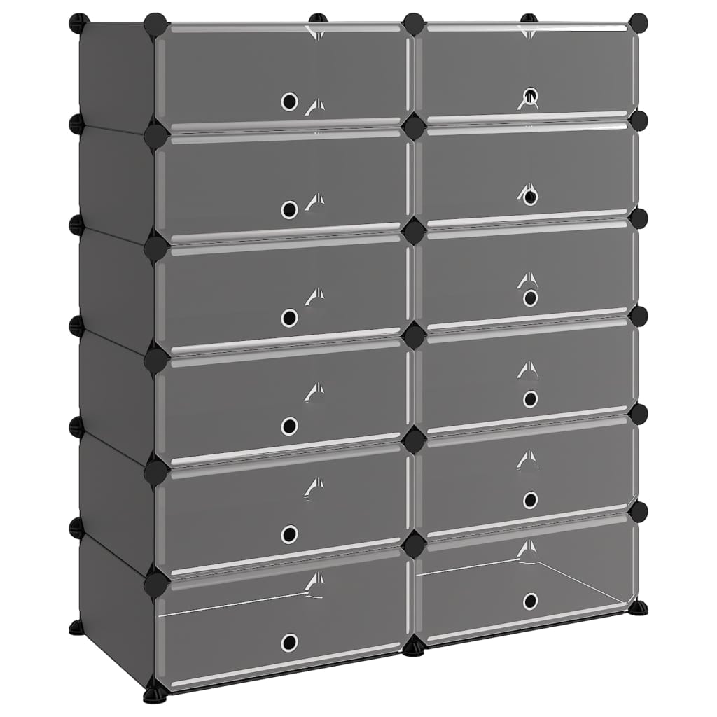 Skostativ svart 94,5x36,5x106 cm PP