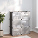 Skostativ svart 84,5x31x93,5 cm PP