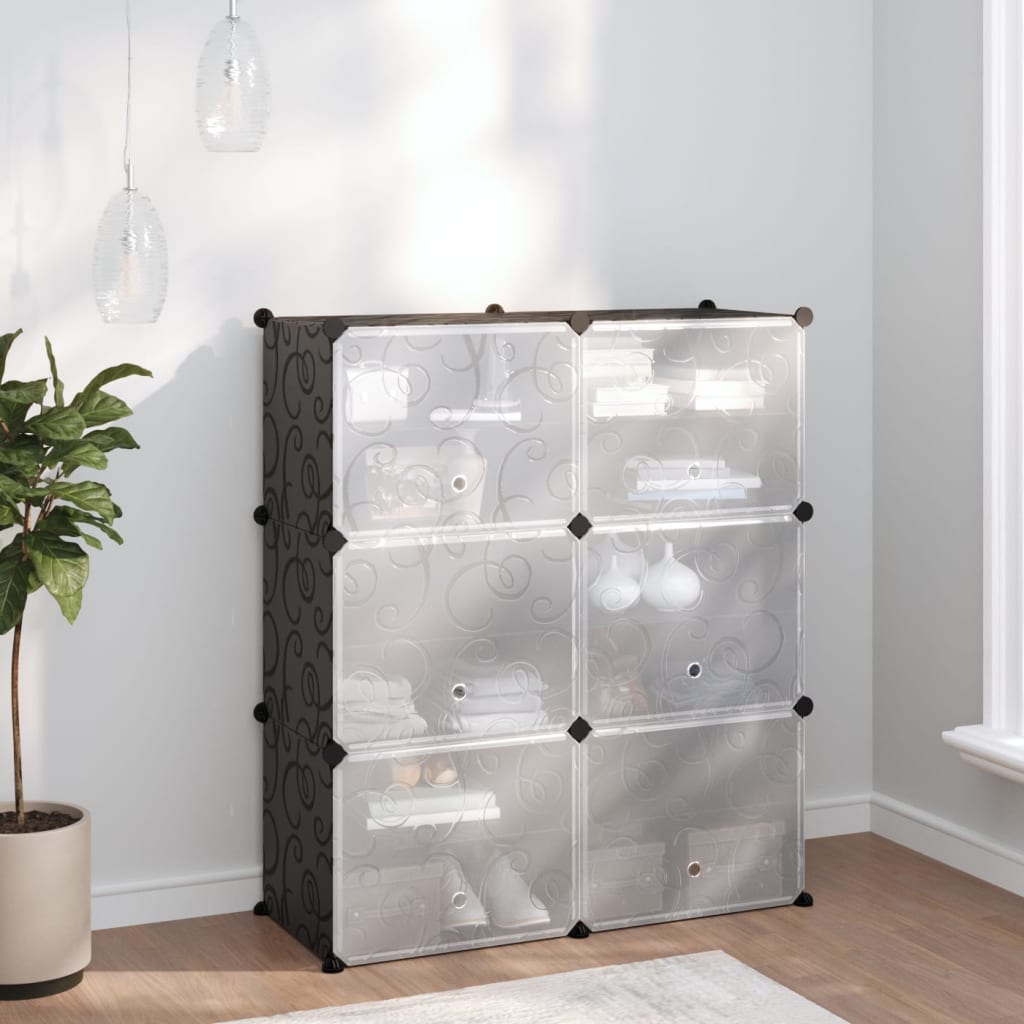 Skostativ svart 84,5x31x93,5 cm PP