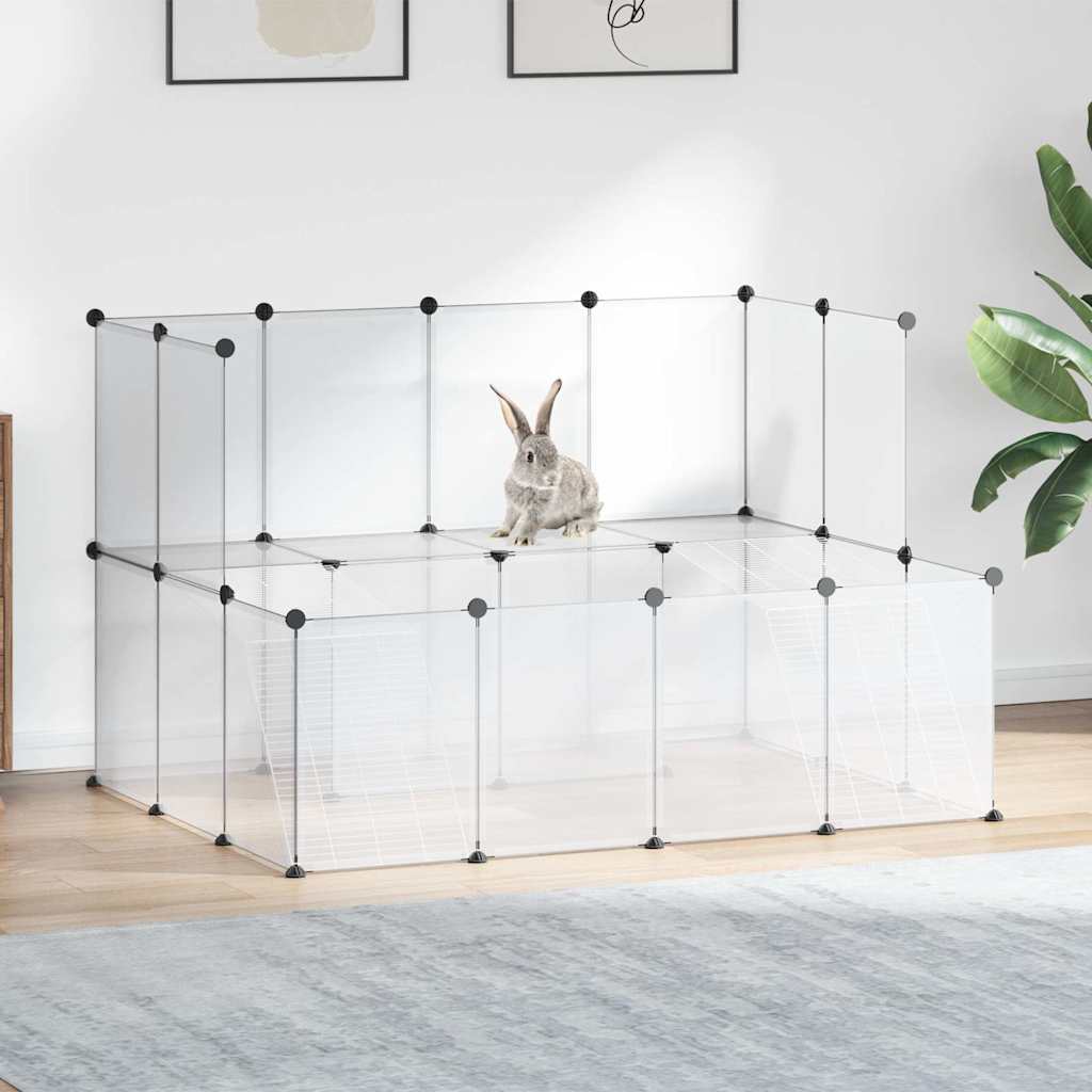 Smådyrbur gjennomsiktig 143x107x93 cm PP og stål