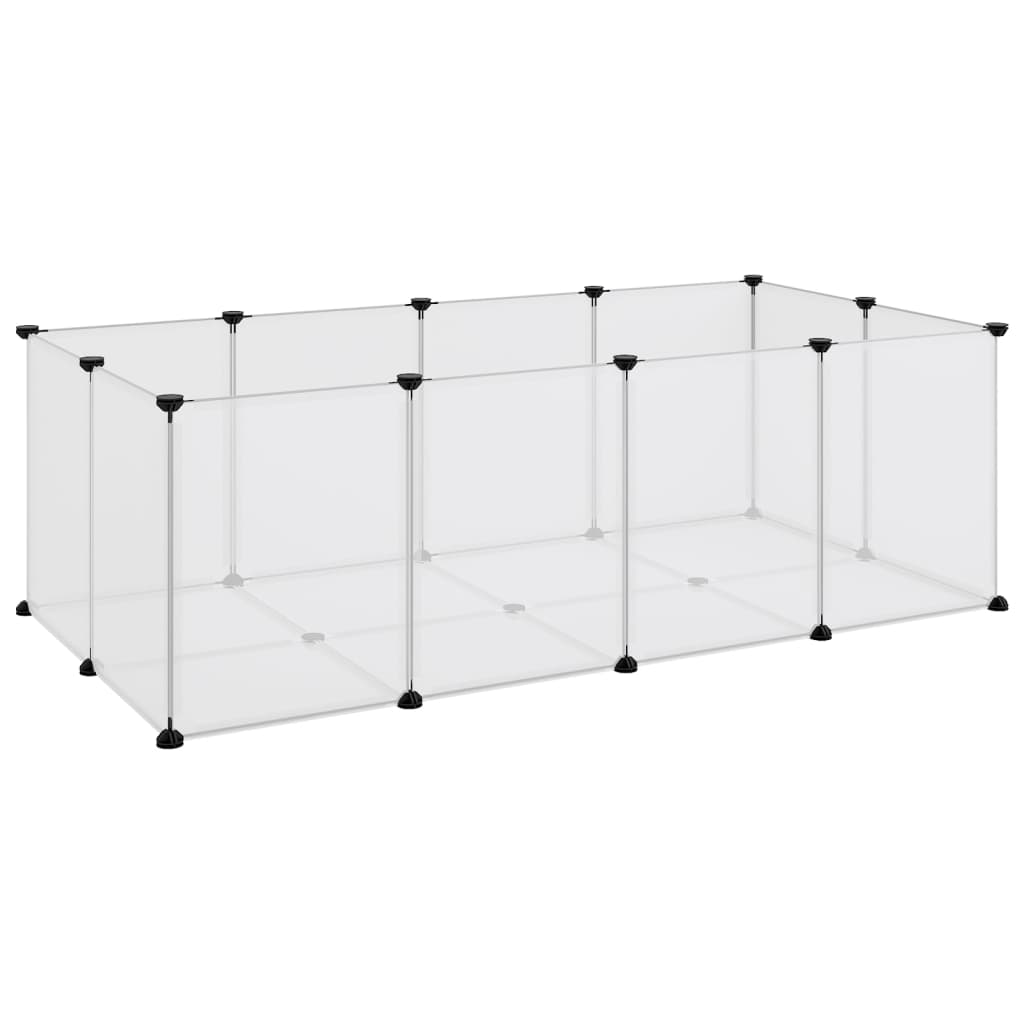 Smådyrbur gjennomsiktig 144x74x46,5 cm PP og stål