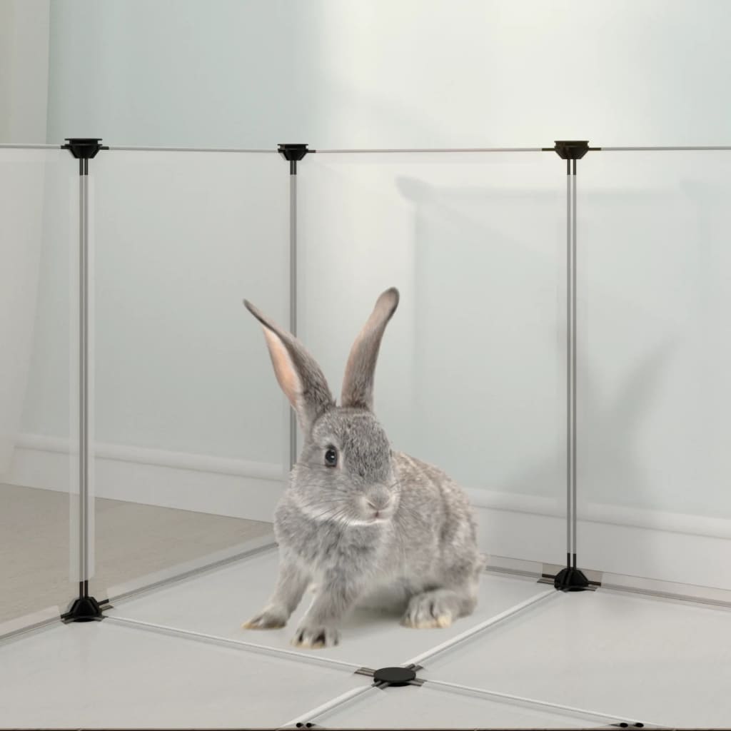 Smådyrbur gjennomsiktig 144x74x46,5 cm PP og stål
