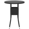 Hagebistrosett 3 deler polyrotting og herdet glass svart