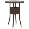 Hagebistrosett 3 deler polyrotting og herdet glass brun