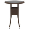 Hagebistrosett 3 deler polyrotting og herdet glass brun
