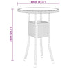Hagebistrosett 3 deler polyrotting og herdet glass brun