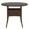 Hagebistrosett 3 deler polyrotting og herdet glass brun