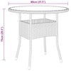 Hagebistrosett 3 deler polyrotting og herdet glass brun