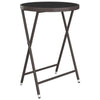 Hagebistrosett 3 deler polyrotting og herdet glass brun