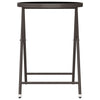 Hagebistrosett 3 deler polyrotting og herdet glass brun