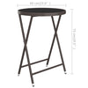 Hagebistrosett 3 deler polyrotting og herdet glass brun