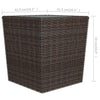 Hagebistrosett 3 deler polyrotting og herdet glass brun