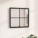 Veggspeil svart 40x40 cm metall