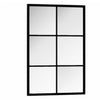 Veggspeil svart 60x40 cm metall