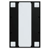 Veggspeil svart 60x40 cm metall