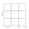 Veggspeil svart 60x60 cm metall